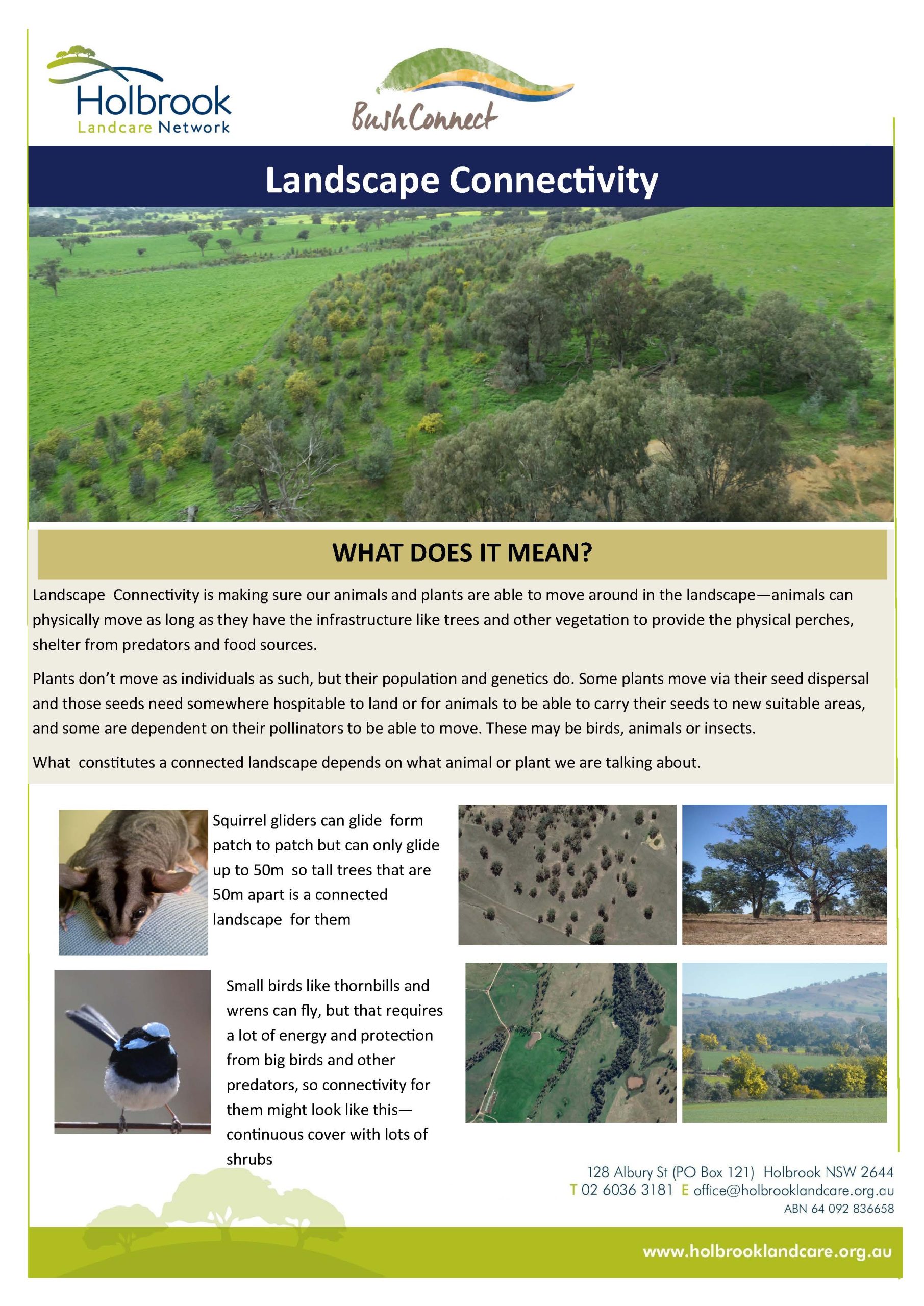 BushConnect, Landscape Connectivity Factsheet - Page 1
